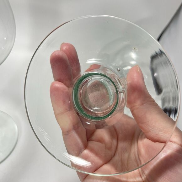 Lot of 2 Clear Glass Hurricane Goblet Vase Candle Holder Stem Pedestal - Picture 5 of 6